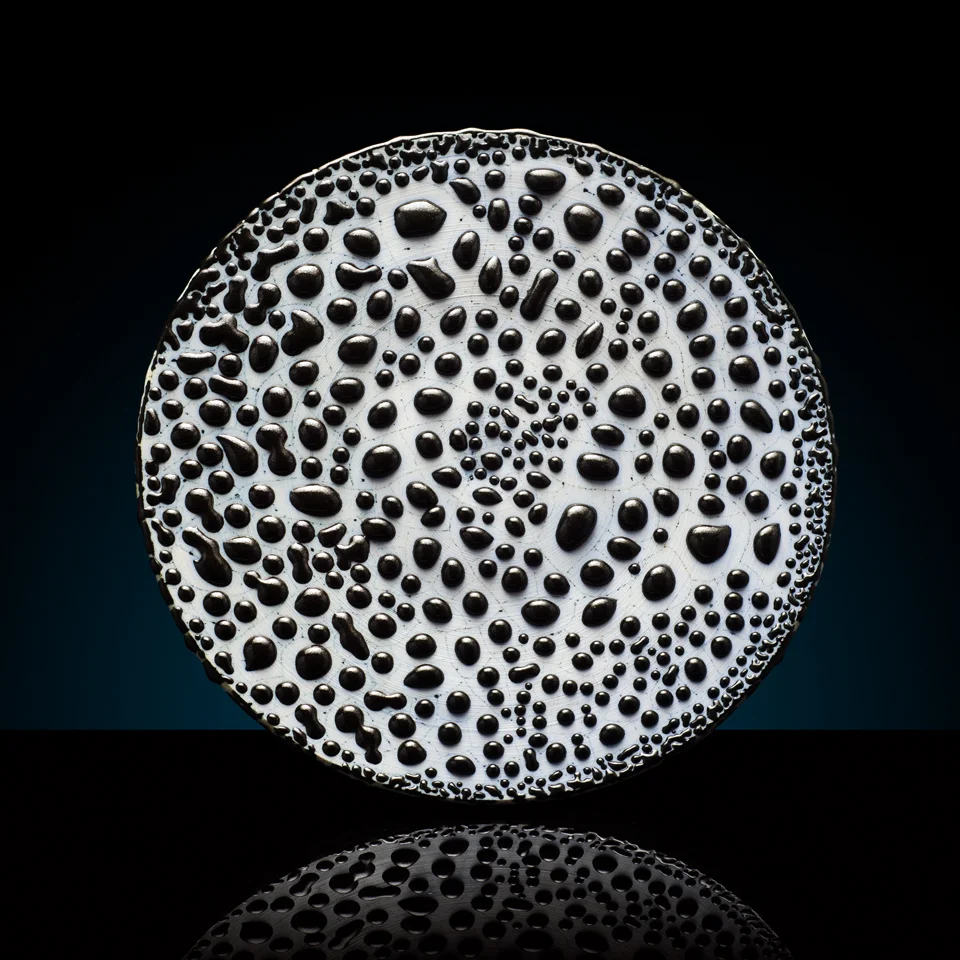 BLACK RAIN | stoneware plate - sold