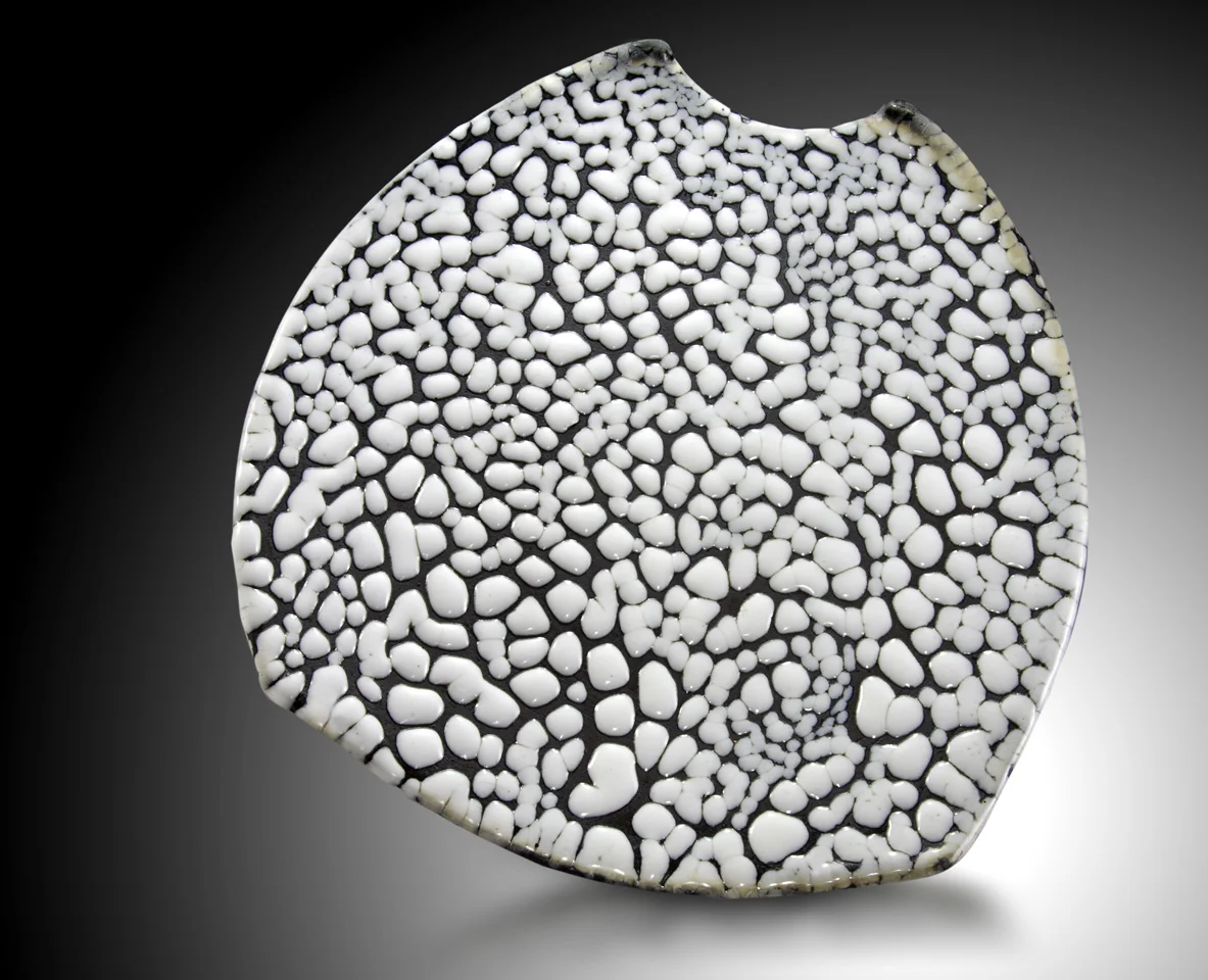 WHITE RAIN | stoneware plate, $395