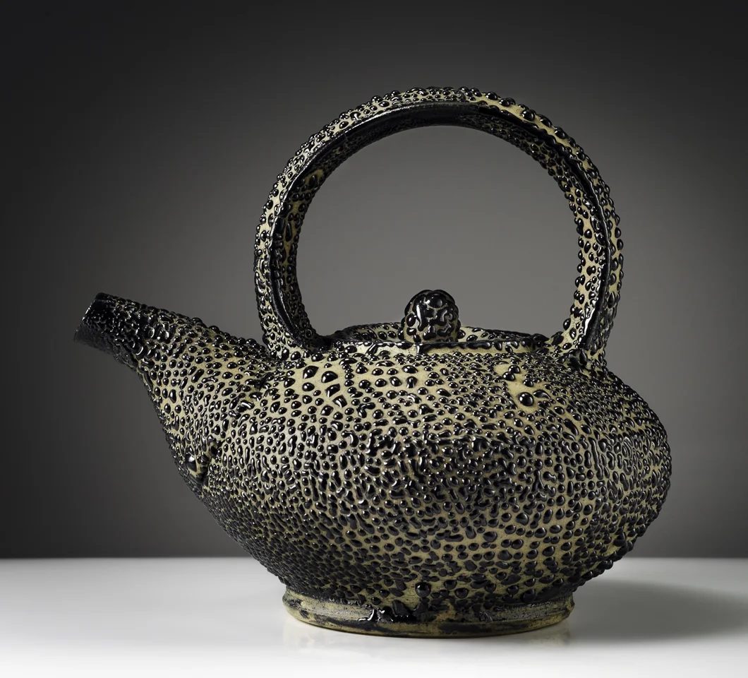 BLACK RAIN | stoneware teapot, $225
