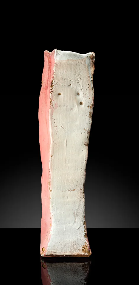 PINK AND WHITE | woodfired stoneware, $650