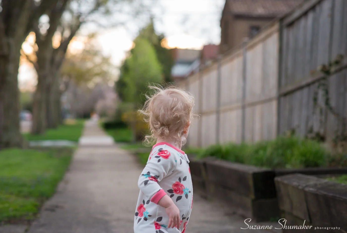 Watching Sunset in our pj's