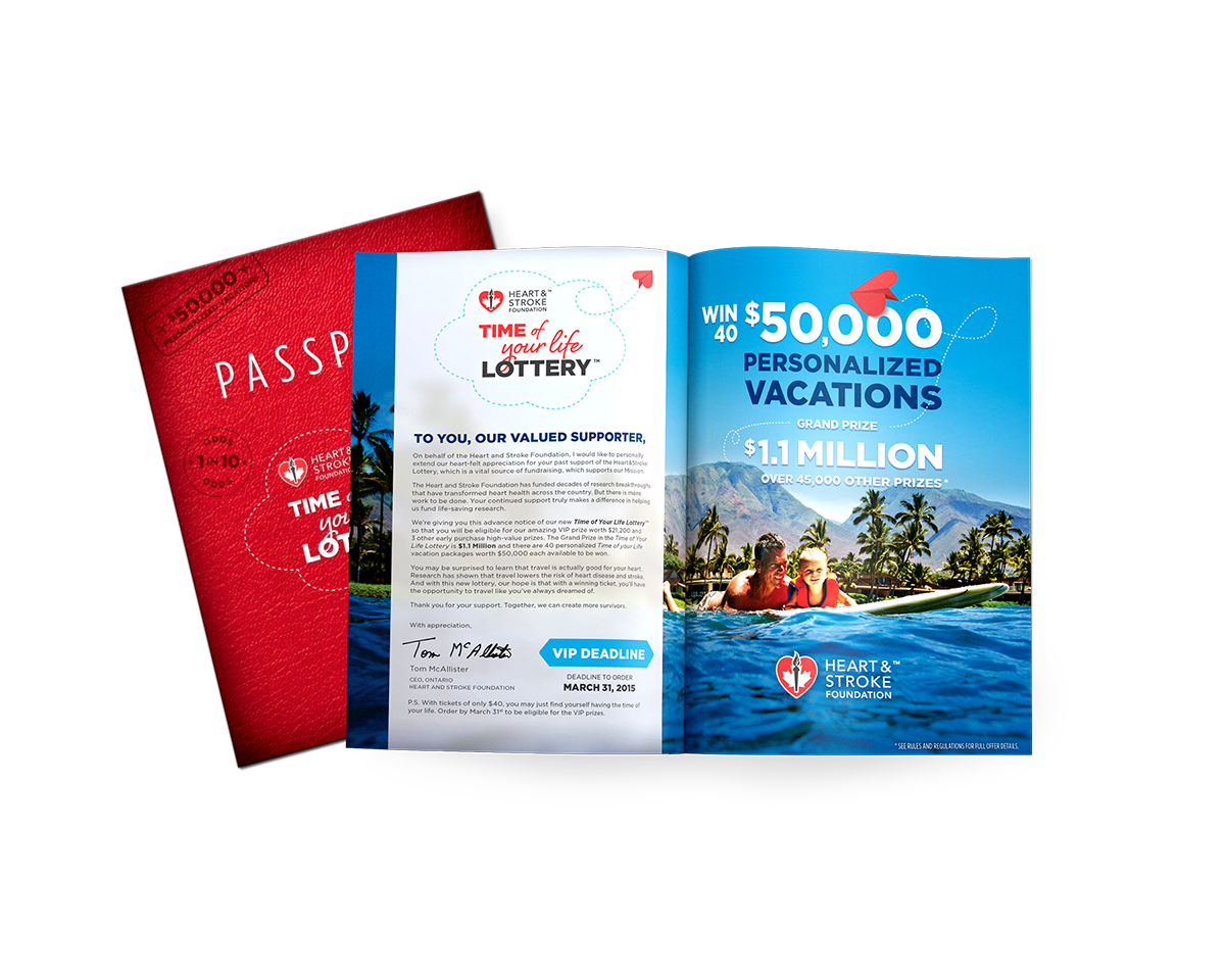Heart and Stroke Lottery Promo Brochures