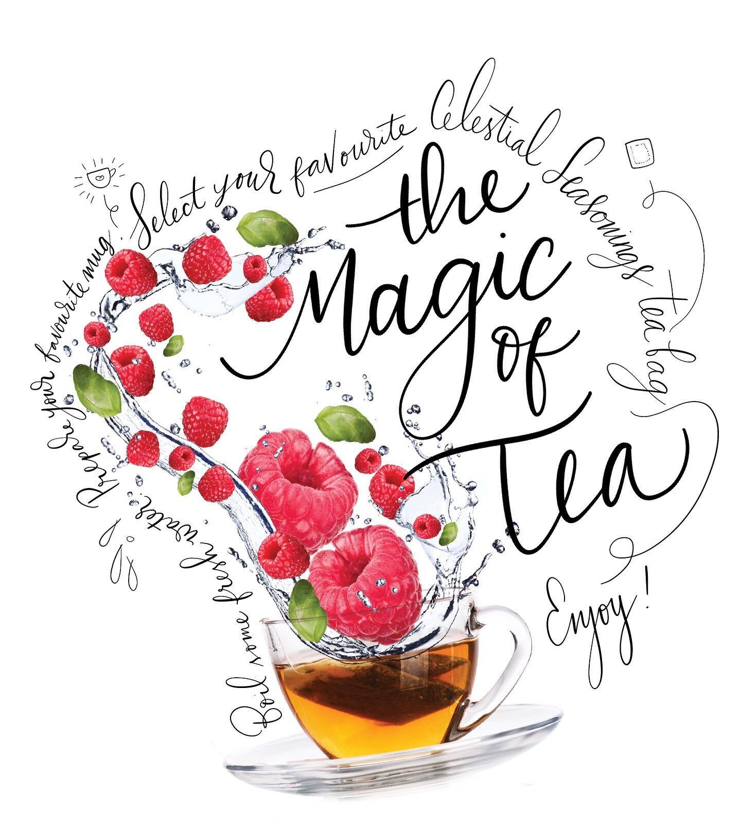 Concept work for tea post - merging photography and pretty hand lettering. &hearts;️