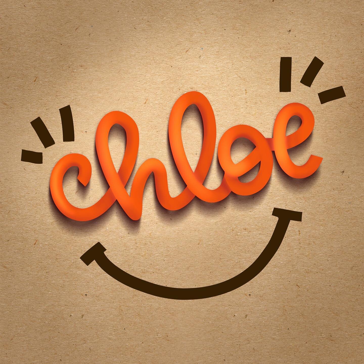 I know a cute little girl with this name. #chloe #ipadprocreatelettering #procreatelettering #handlettering #letteringpractice #letteringbeginner #cutelettering