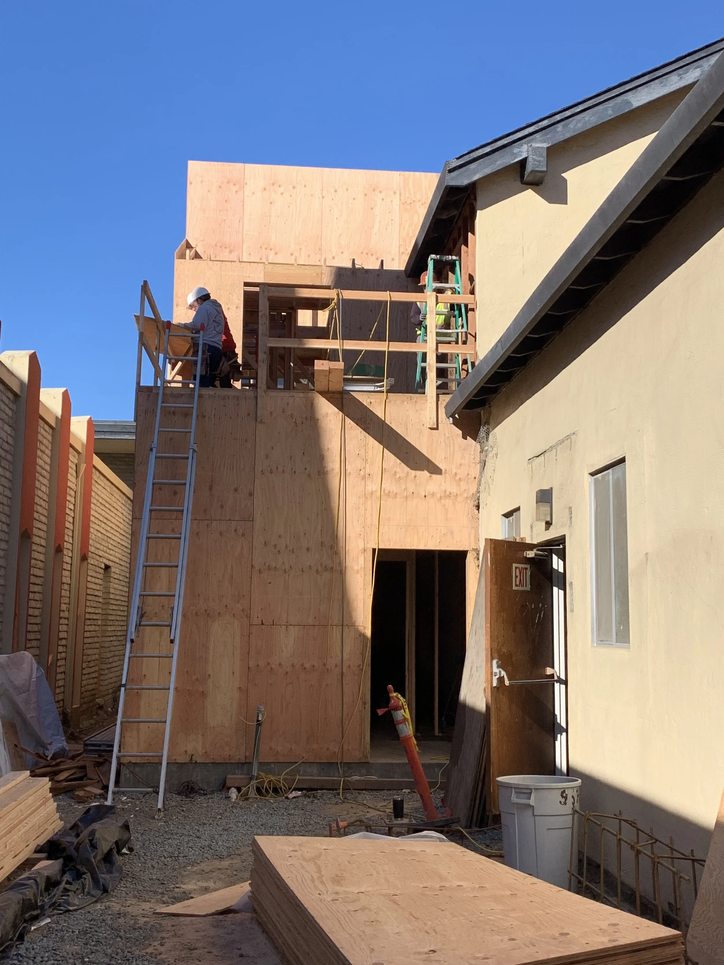 12-28-2018 Working on second floor entry deck