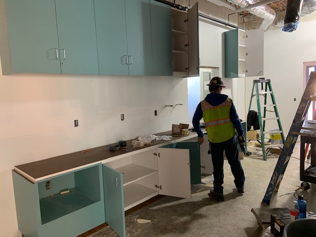3-13-2019 New cabinets going in