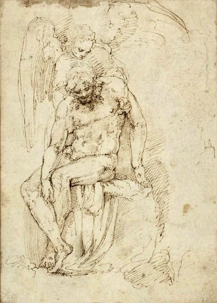 Battista Franco, Dead Christ supported by an Angel