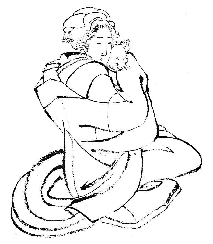 Hokusai Brush Drawing I