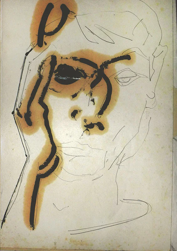 Self Portrait, Drawing 1986