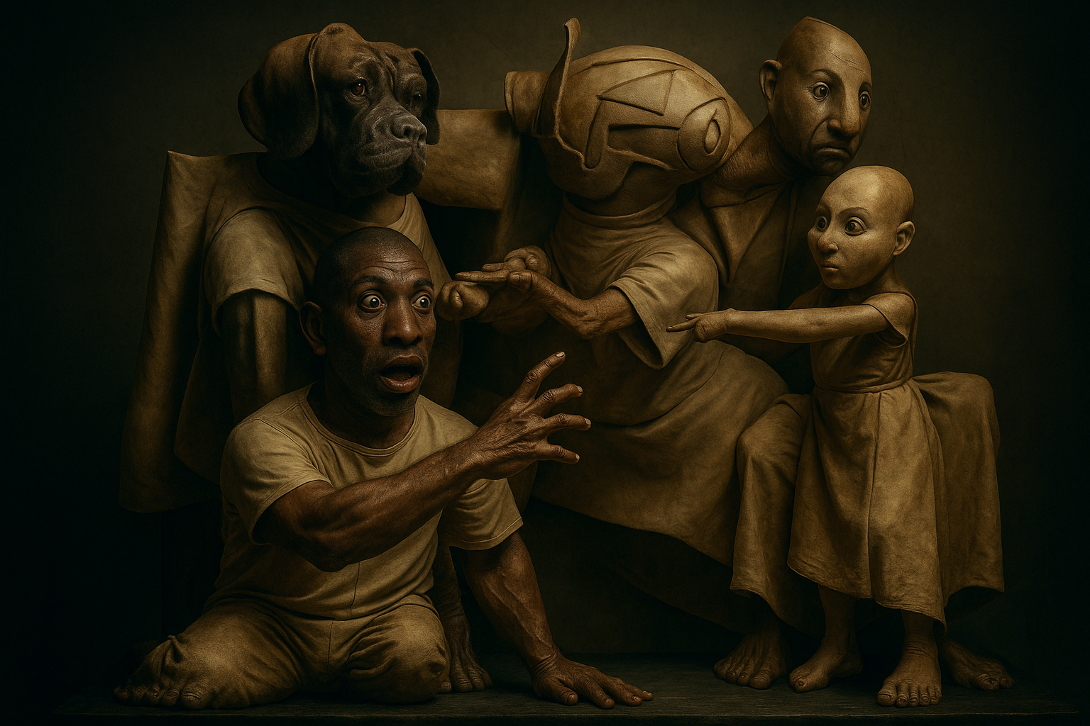 Children came running
