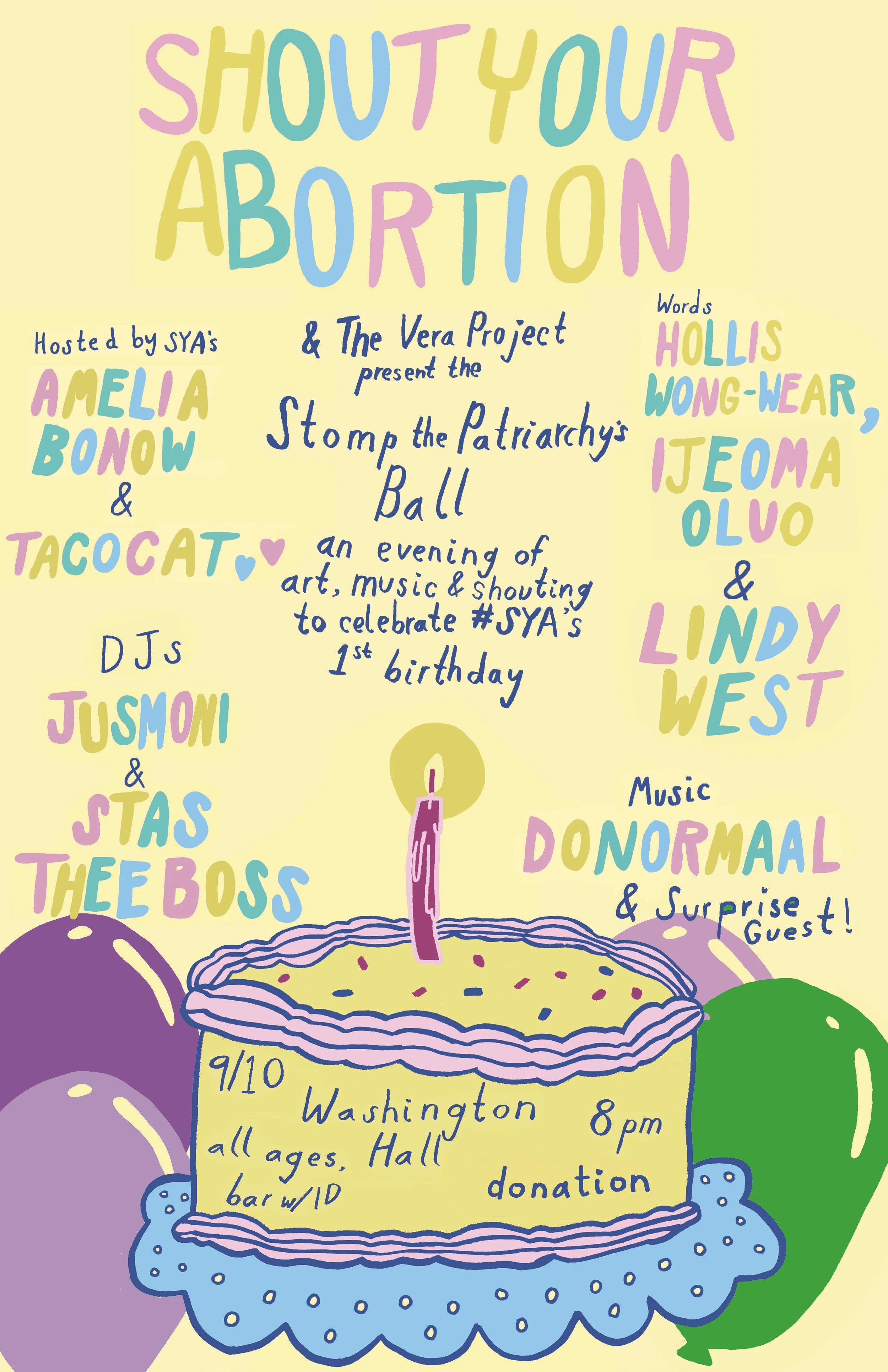 Shout Your Abortion's Stomp The Patriachy Ball Poster.