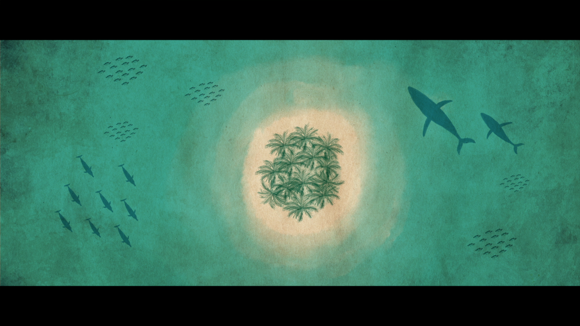 Hand painted artwork by illustrator/animator Anna Outridge for The Map to Paradise (film).