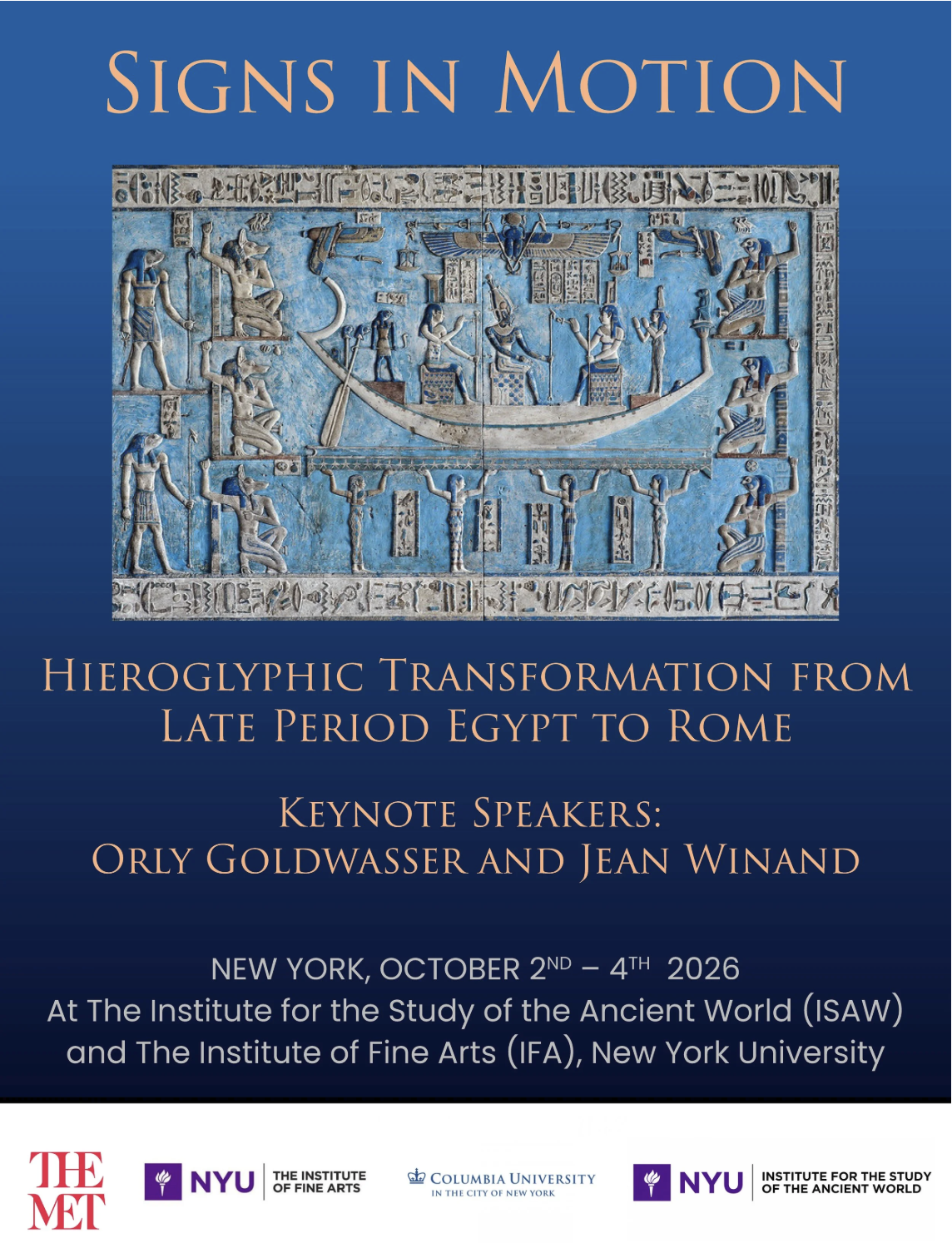 ISAW & IFA – Signs in Motion: Hieroglyphic Transformation from Late Period Egypt to Rome