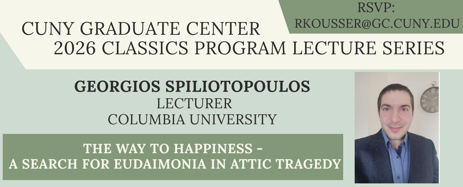 CUNY Graduate Center Classics Department Fall Lecture Series