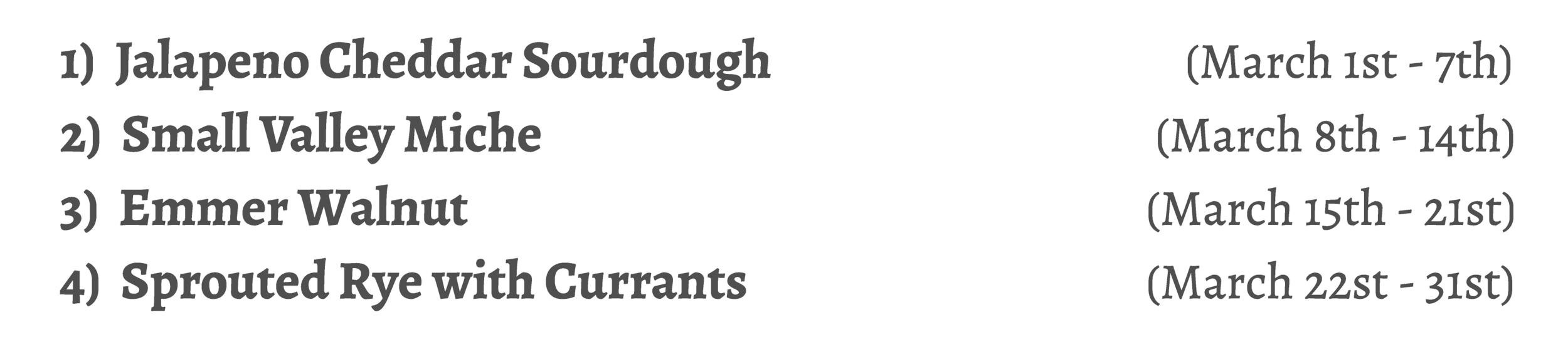$7.00 a loaf | $1.00 of each loaf sold will be donated to Feed More B'More in Baltimore