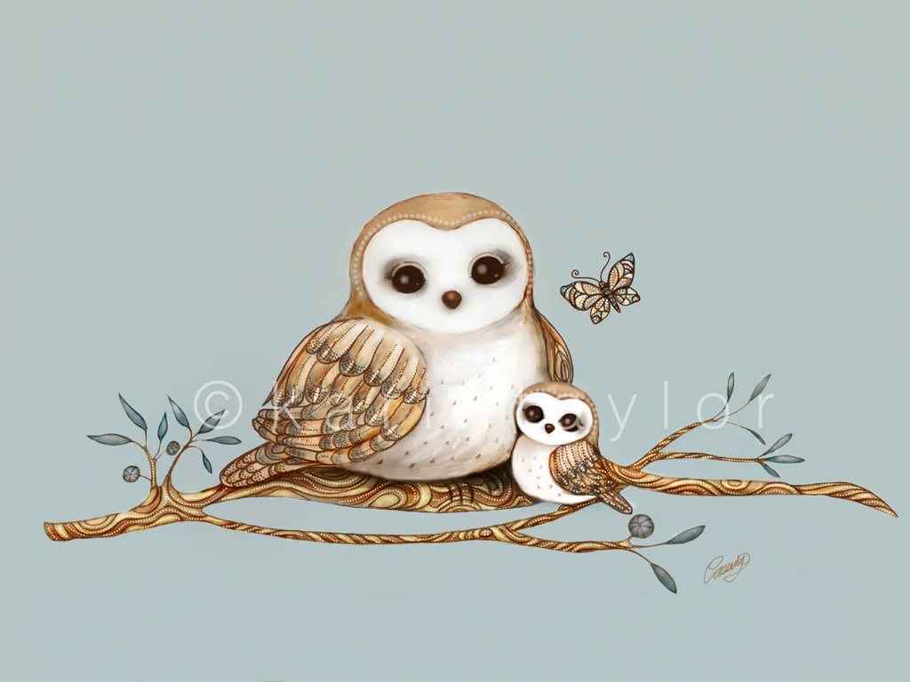 Baby Barn Owl by Karin Taylor