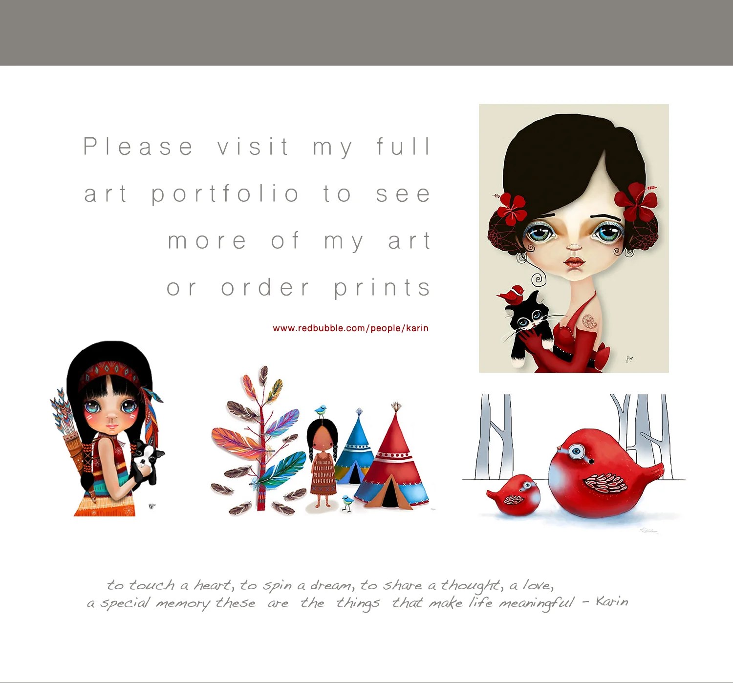 Please visit my full art portfolio to see more of my art or order prints