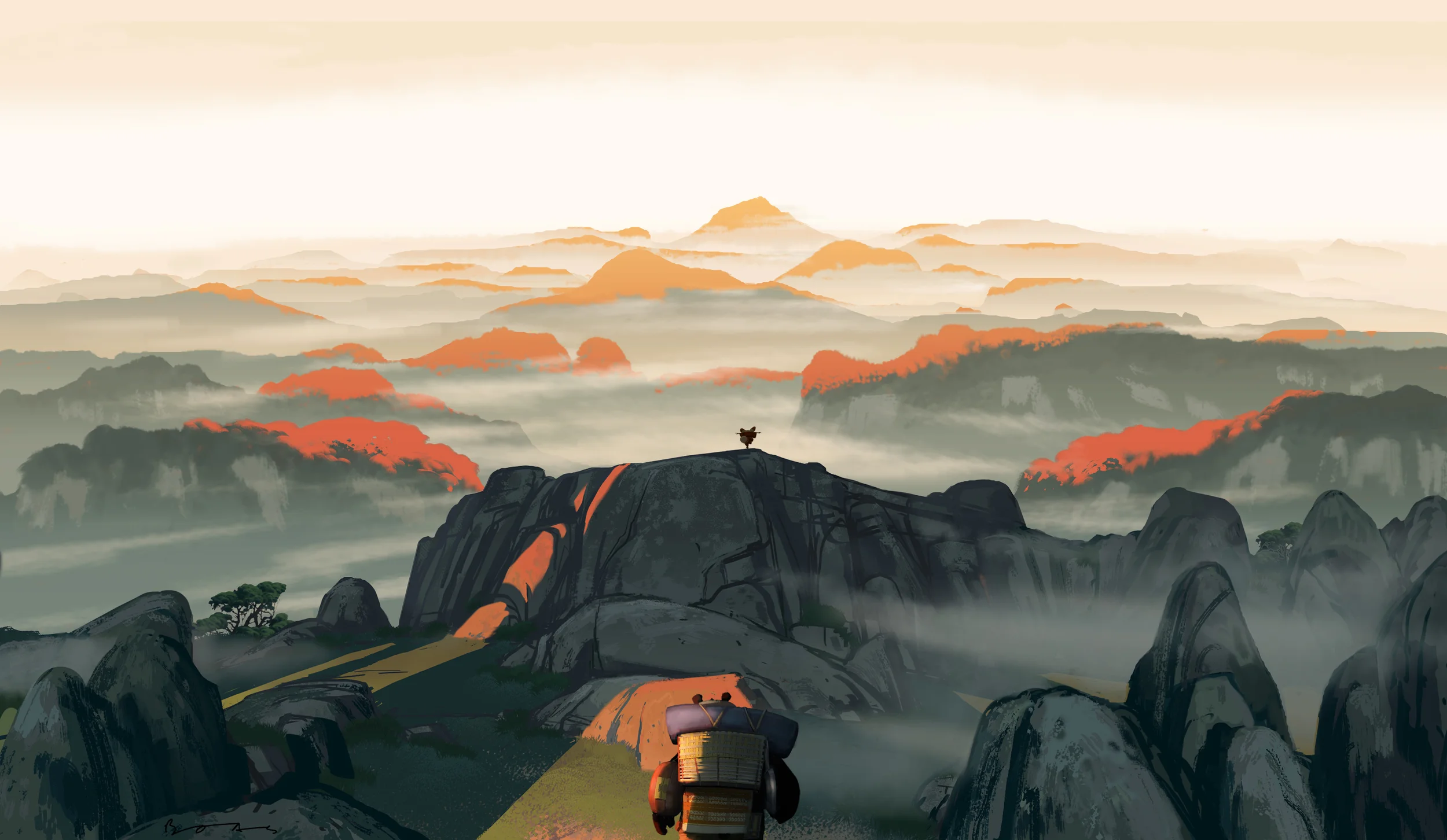 Kung Fu Panda DWA Concept painting