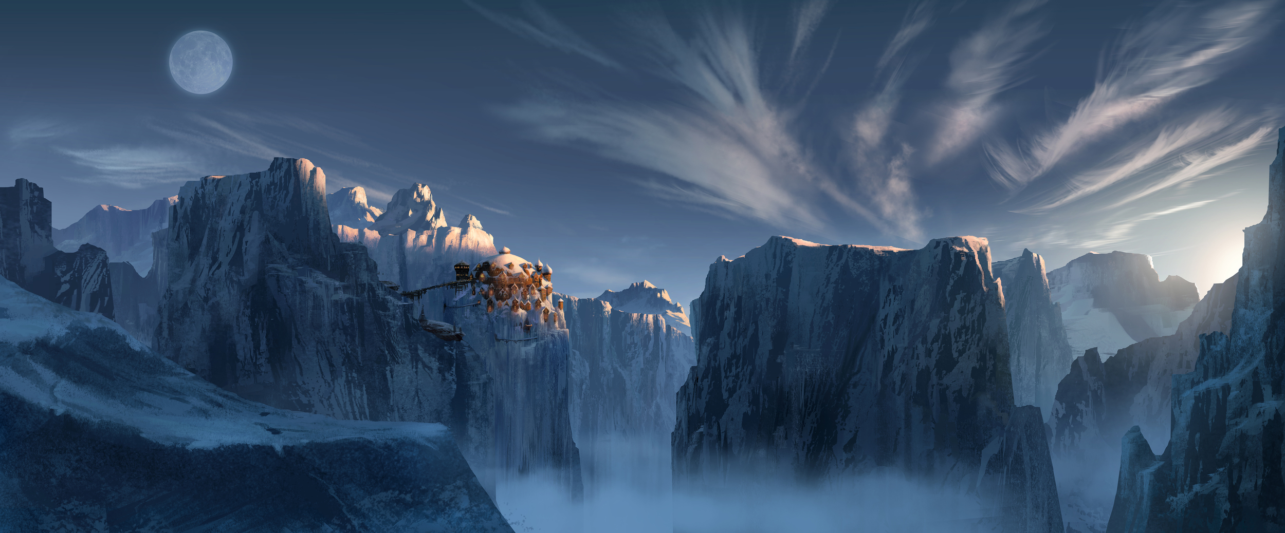 Rise of The Guardians, DWA Concept painting - North pole location