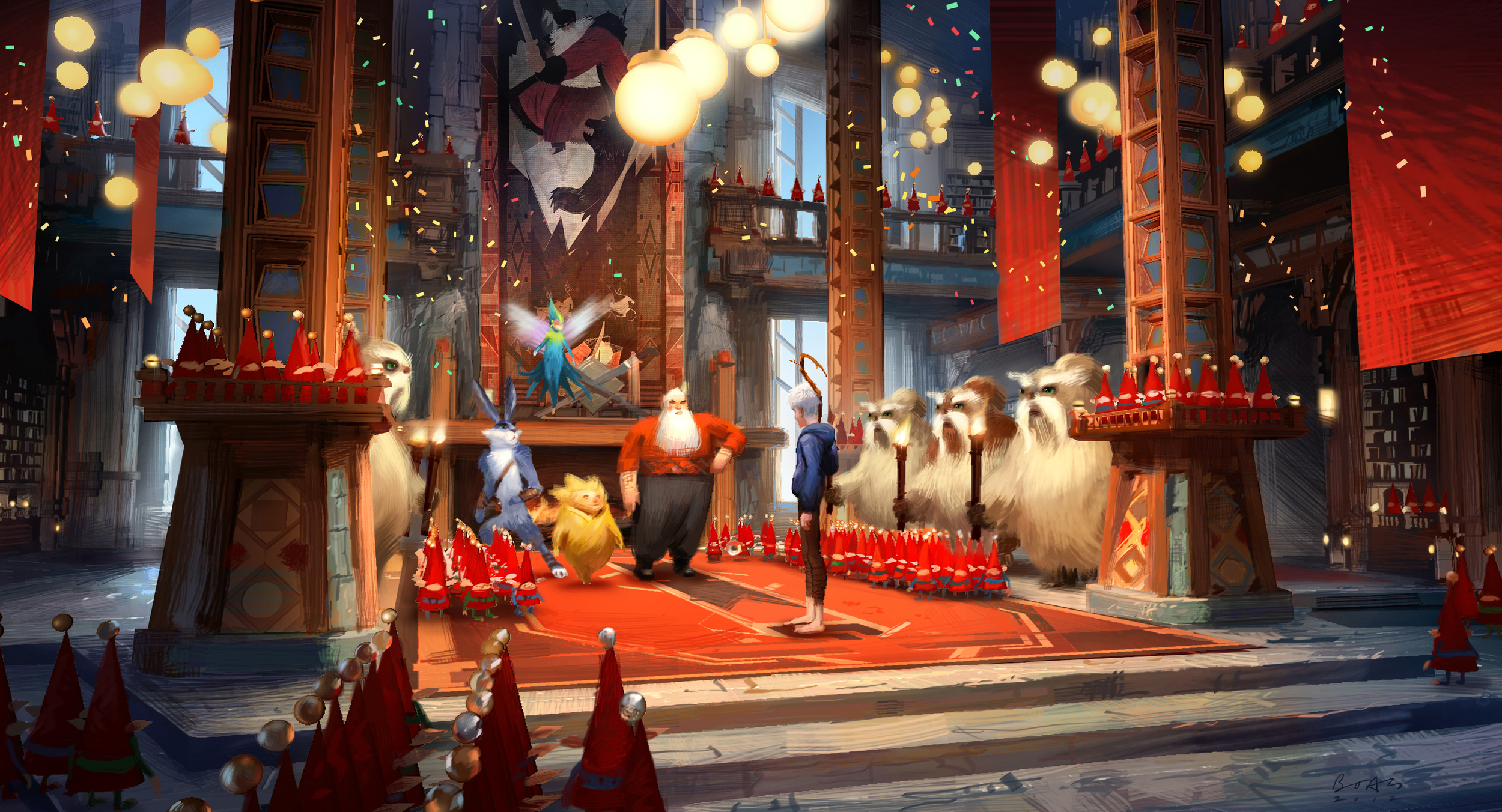  Rise of The Guardians, DWA Color key - North's globe room       