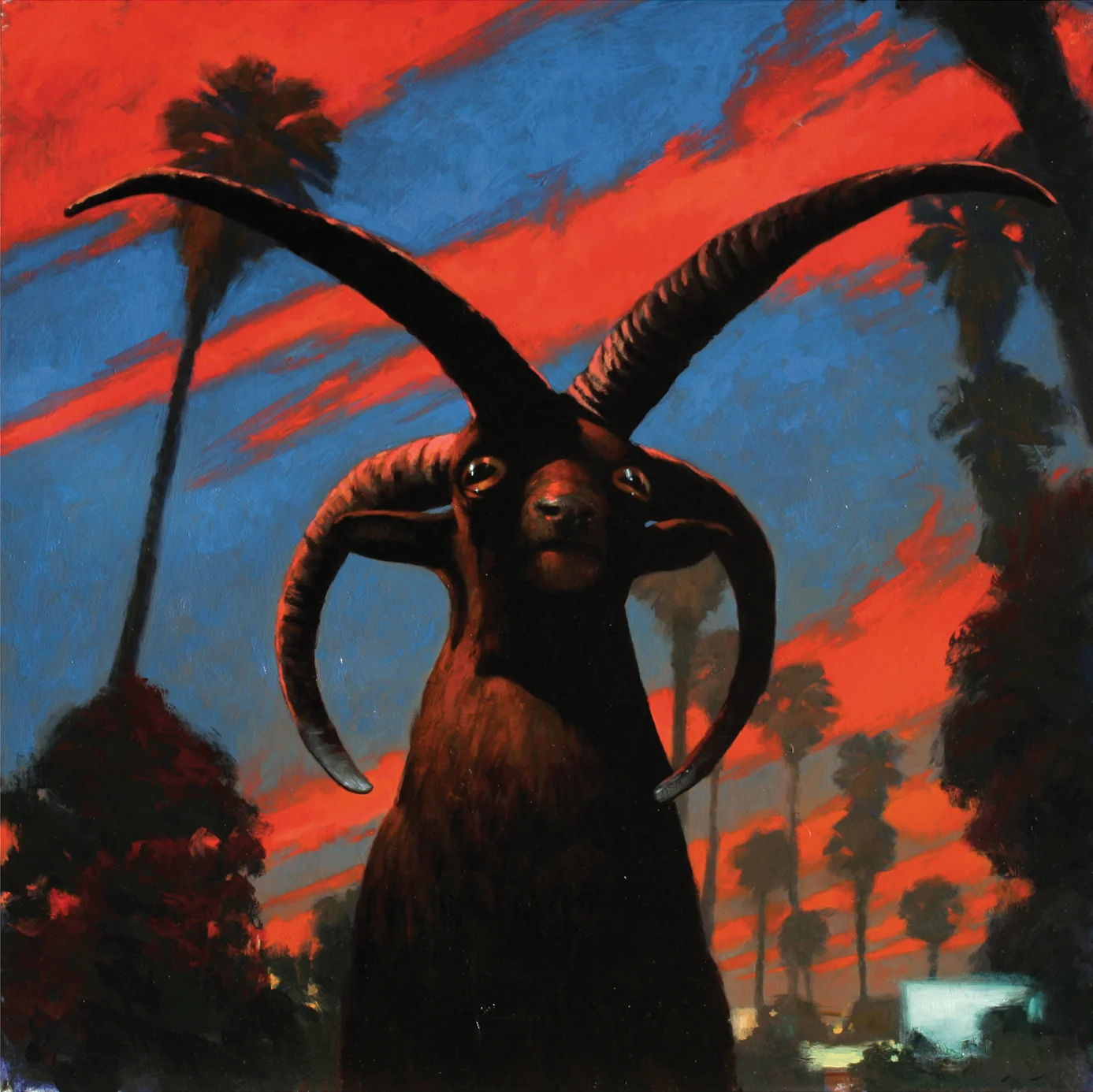 "The devil on sunset" Oil on panel 24" X 24"