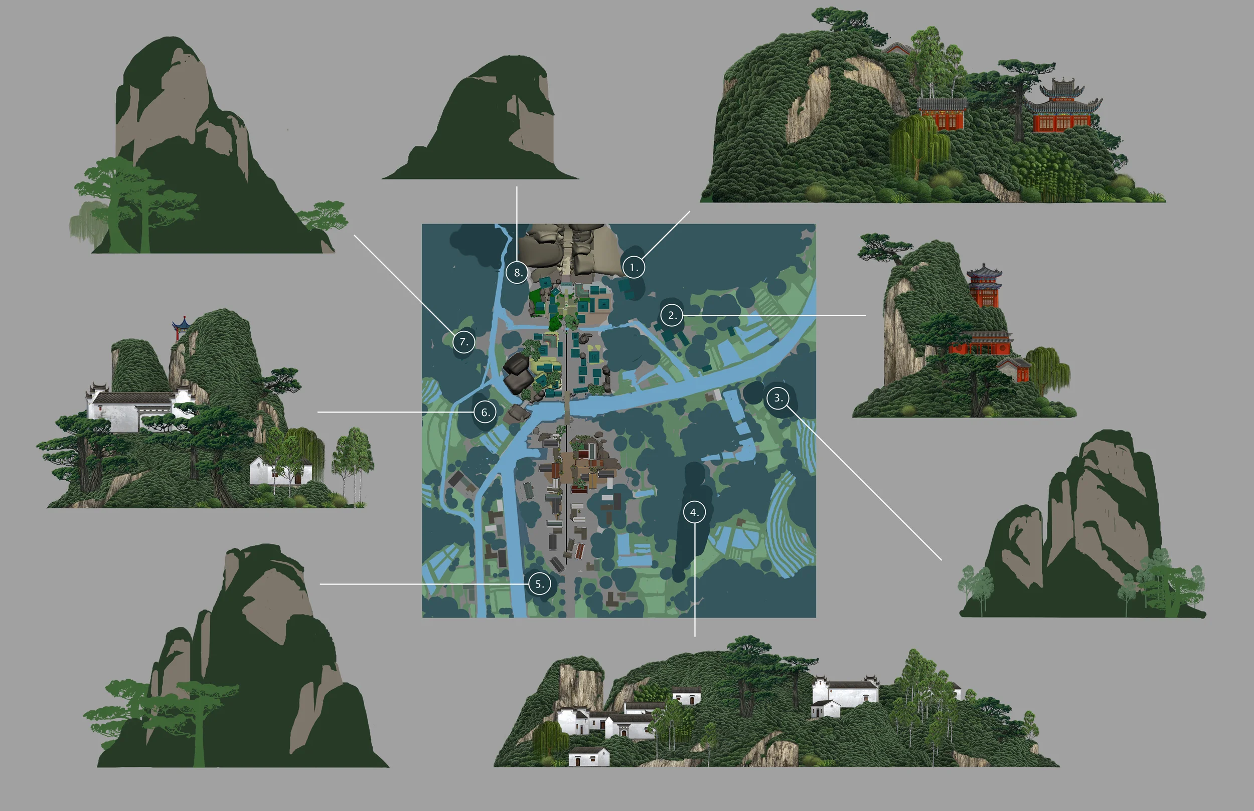 Kung Fu Panda, DWA Valley of peace - village & mtn designs
