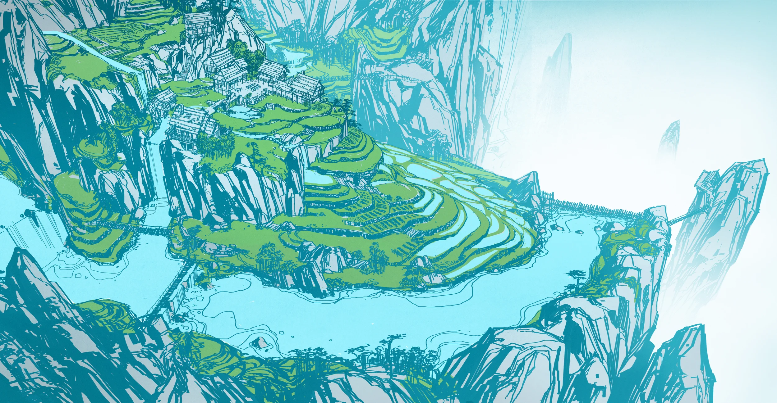 Kung Fu Panda 3, DWA Panda Village design
