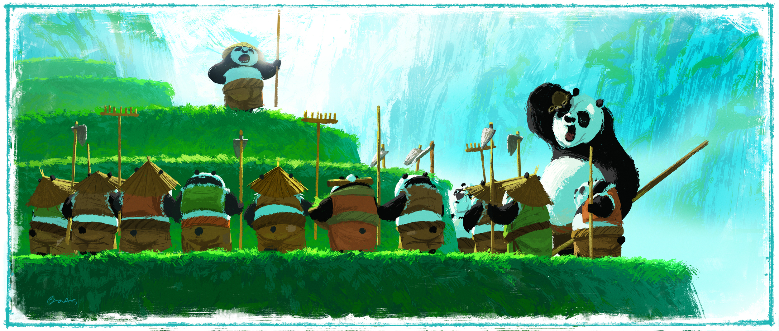  Kung Fu Panda 3, DWA Concept painting - Panda Village 