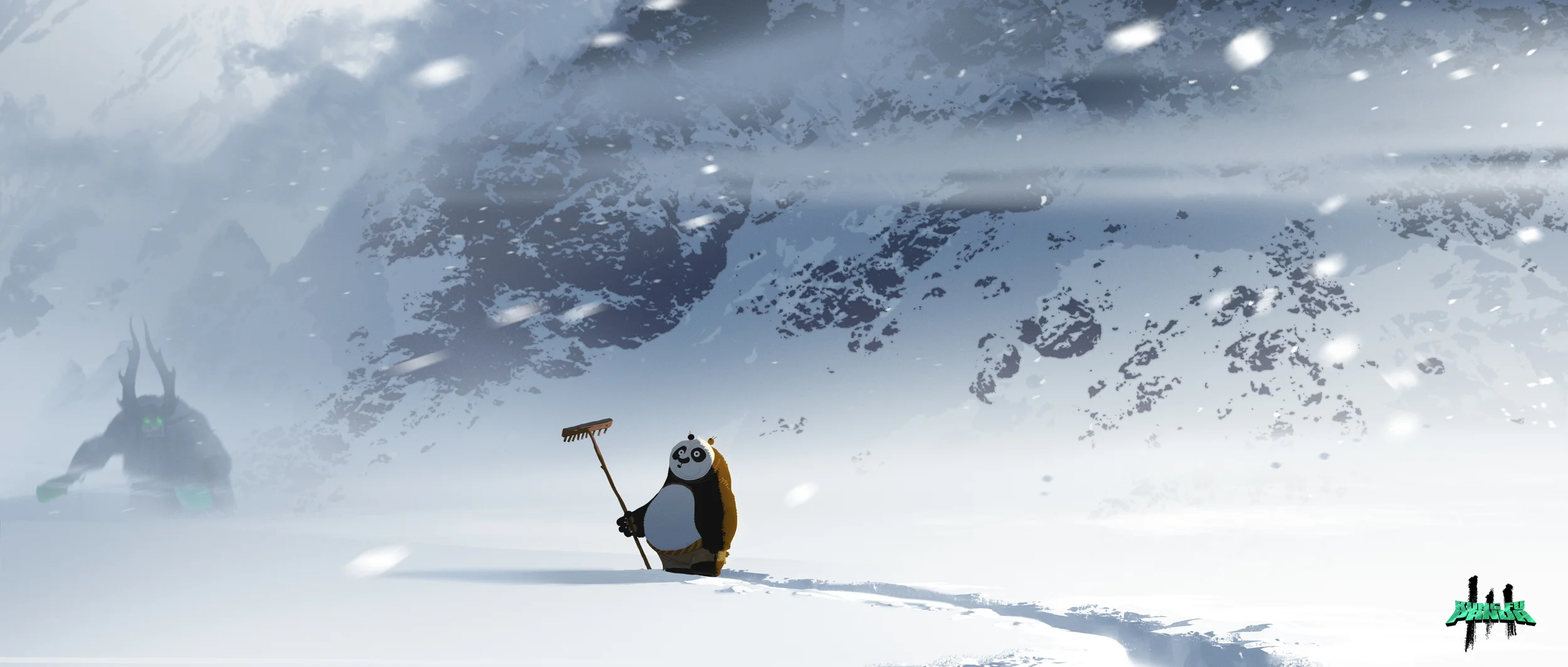 Kung Fu Panda 3, DWA Concept painting - Panda village