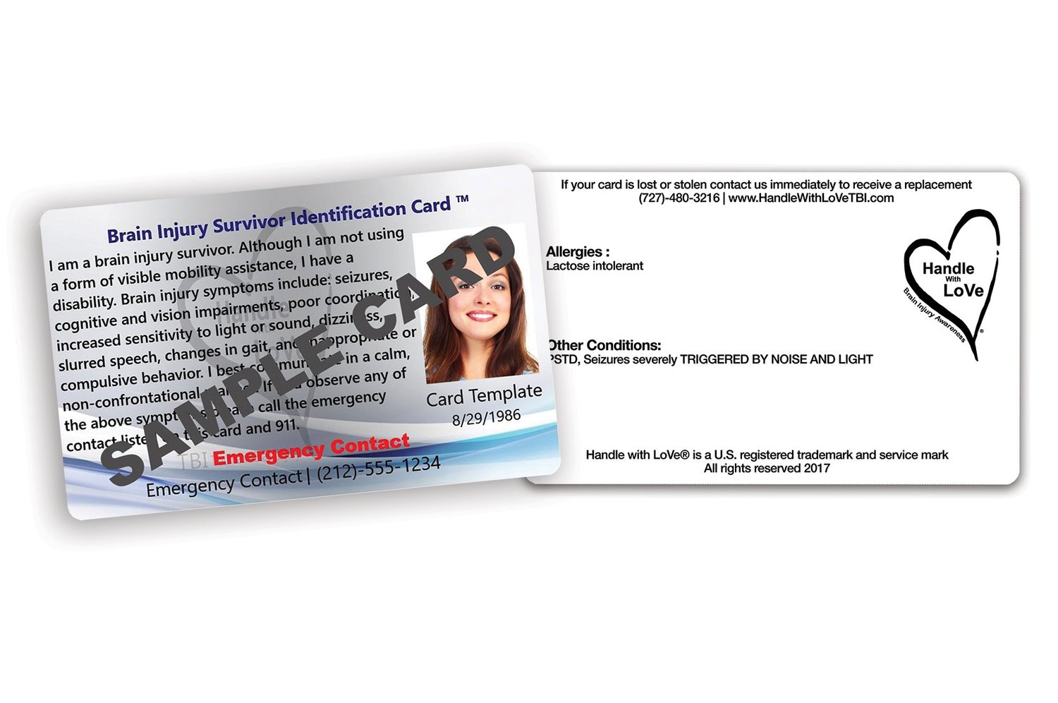 Brain Injury ID Card — Handle with LoVe®