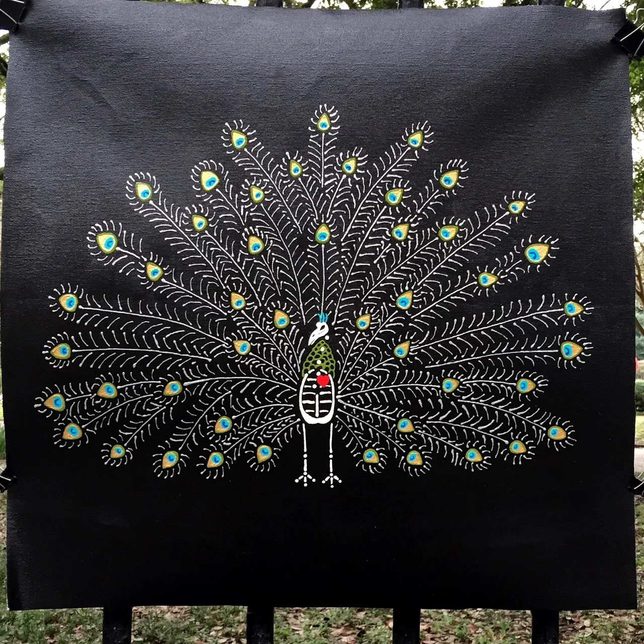 Peacock Skeleton by Jenelle Leigh Campion