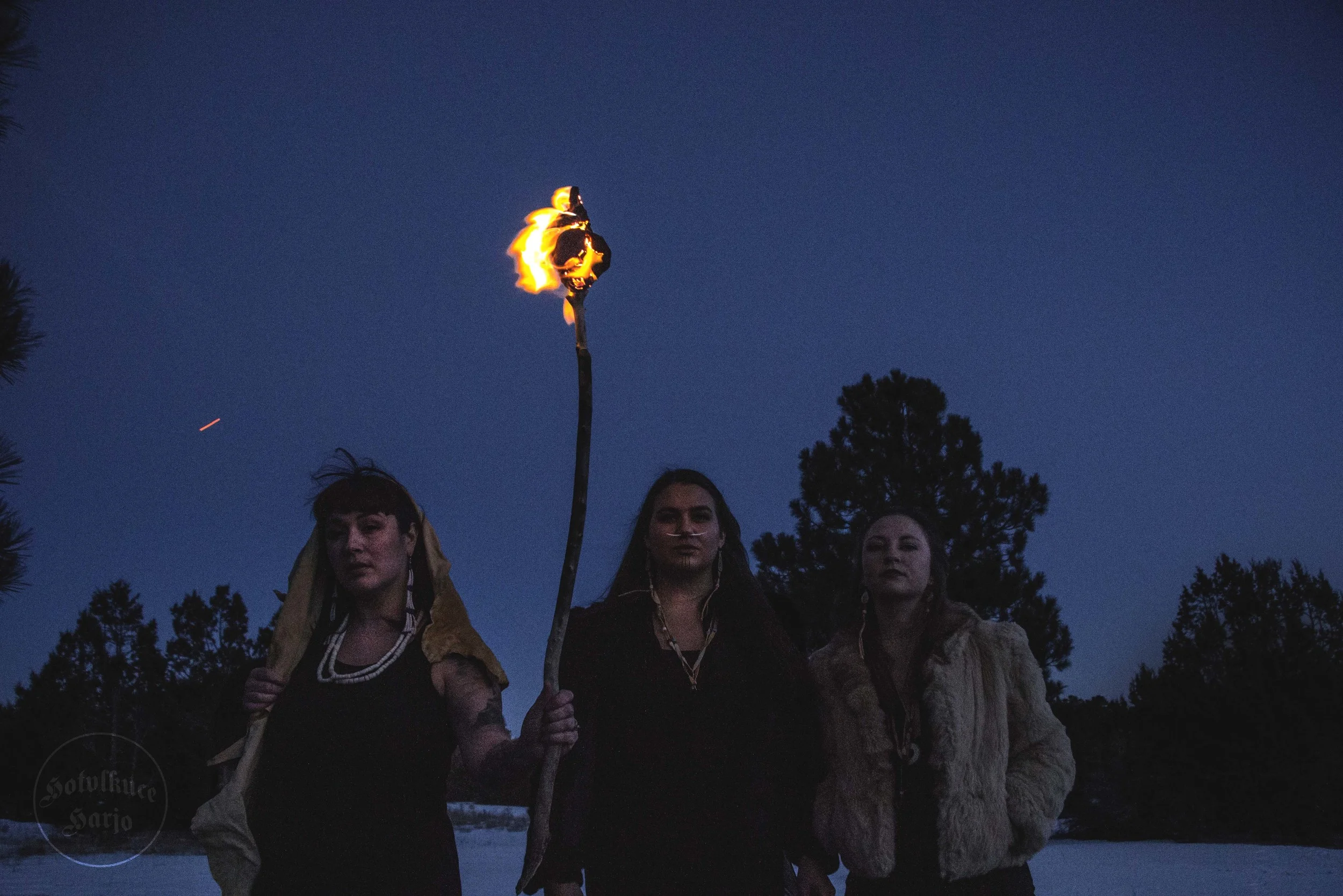 After seeing "The Revenant," Sasha LaPointe and her friends captured these images of themselves. As LaPointe says "there is a power in visibility." (Photo by Hotvlkuce Harjo)