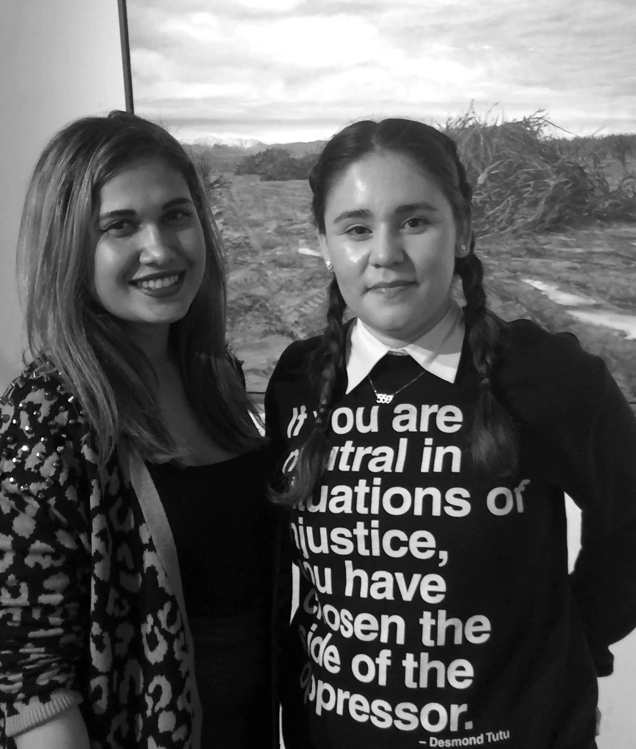Mia and I at Arthop in downtown Fresno, December 2015. Photo by Kamilah Okafor. 