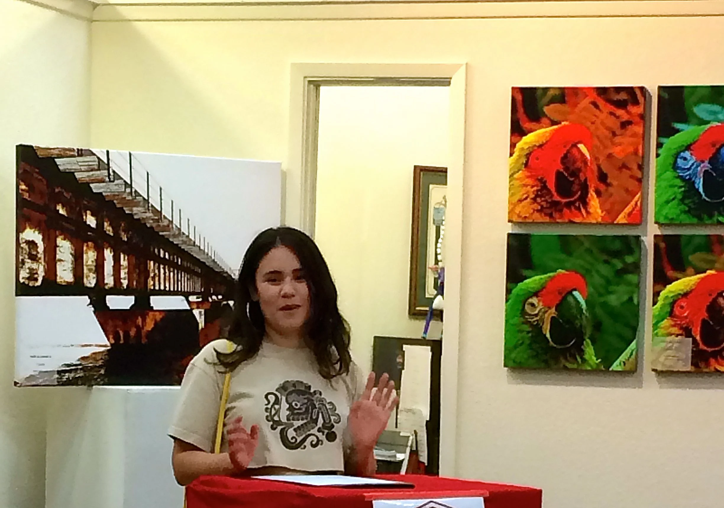 Mia at Fresno Poet Laureate Reading, June 2015.