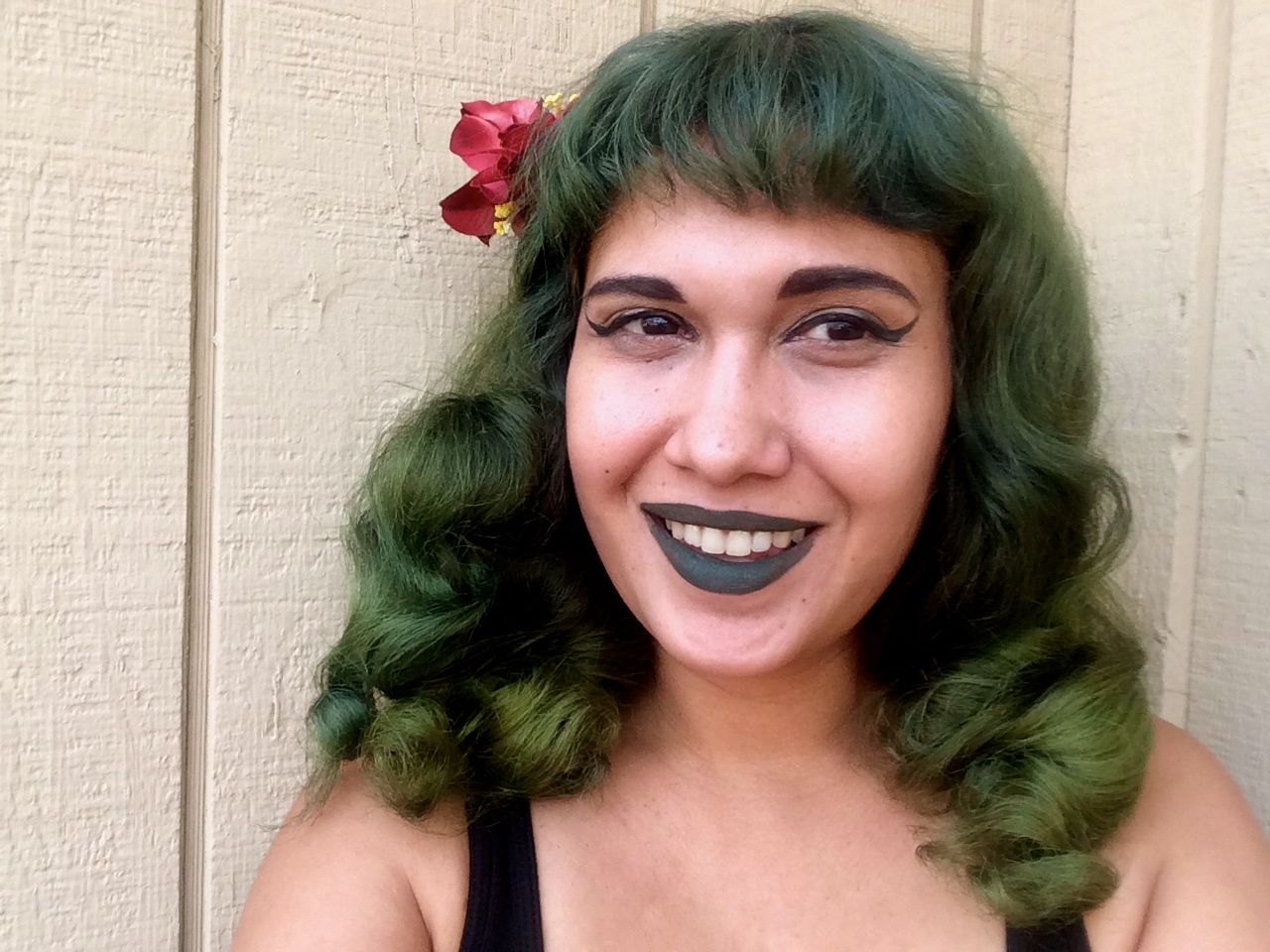 I'm wearing Sad Girl Liquid Lipstick in Spin It.