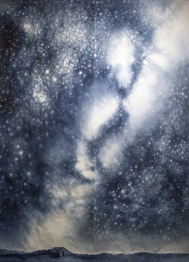Important , 2015-2016 Ink and watercolor on paper 120"x96"