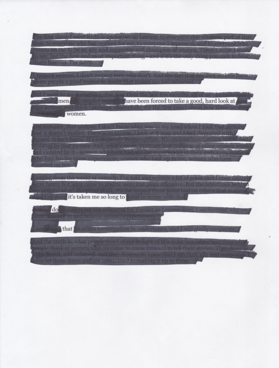 "so long to do that" (December 23, 2017)