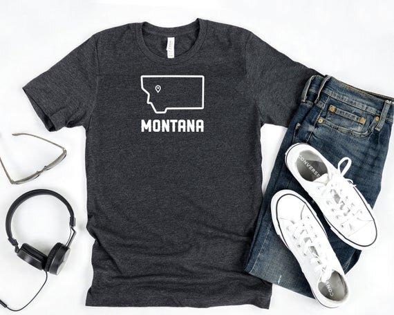 Montana T-Shirt | Minimalist Montana Shirt | High Quality T-Shirt | Montana Gift | Splash Cactus Studio