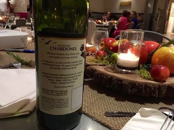 Meramec Vineyards Chardonel is a delightful refreshing match to pork medallions.