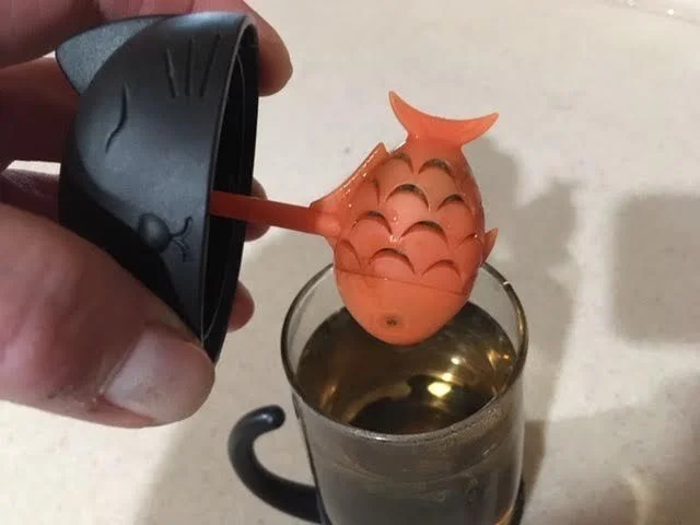 And in the fish goes, to make me a nice cup of tea! (Photo by Charlotte Ekker Wiggins)