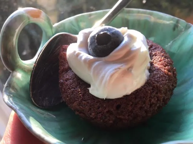 One of the extra moist brownies makes a nice simple dessert. (Photo by Charlotte Ekker Wiggins)
