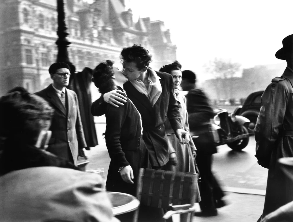 The Kiss by the Town Hall by Robert Doisneau, 1950.