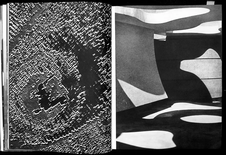 Spread from the 1960 FIAP Yearbook (with works from the 1958 FIAP Biennial). Left: José Oiticica Filho (Rio de Janeiro, Brazil), Abstraction . Right: José V. E. Yalenti (São Paulo, Brazil), Architecture .