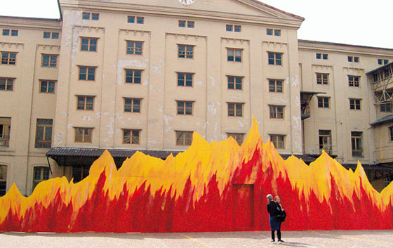 Entrance to Ragnar Kjartansson’s Schumann Machine at the Manifesta 7, 2008. Photo: © Alise Tifentale.
