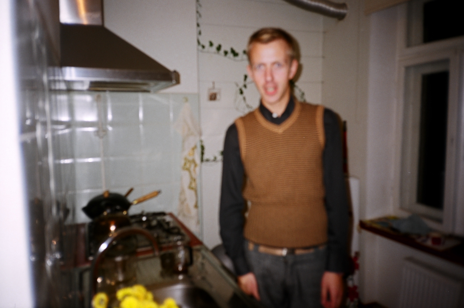 Linards out of focus during our conversation. Photo: © Alise Tifentale. 2005.