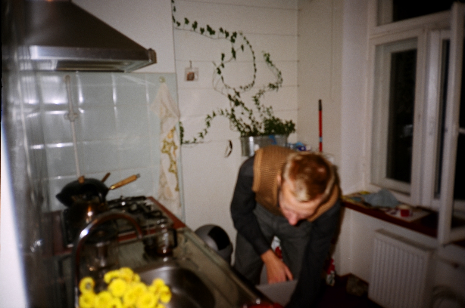 Linards out of focus during our conversation. Photo: © Alise Tifentale. 2005.