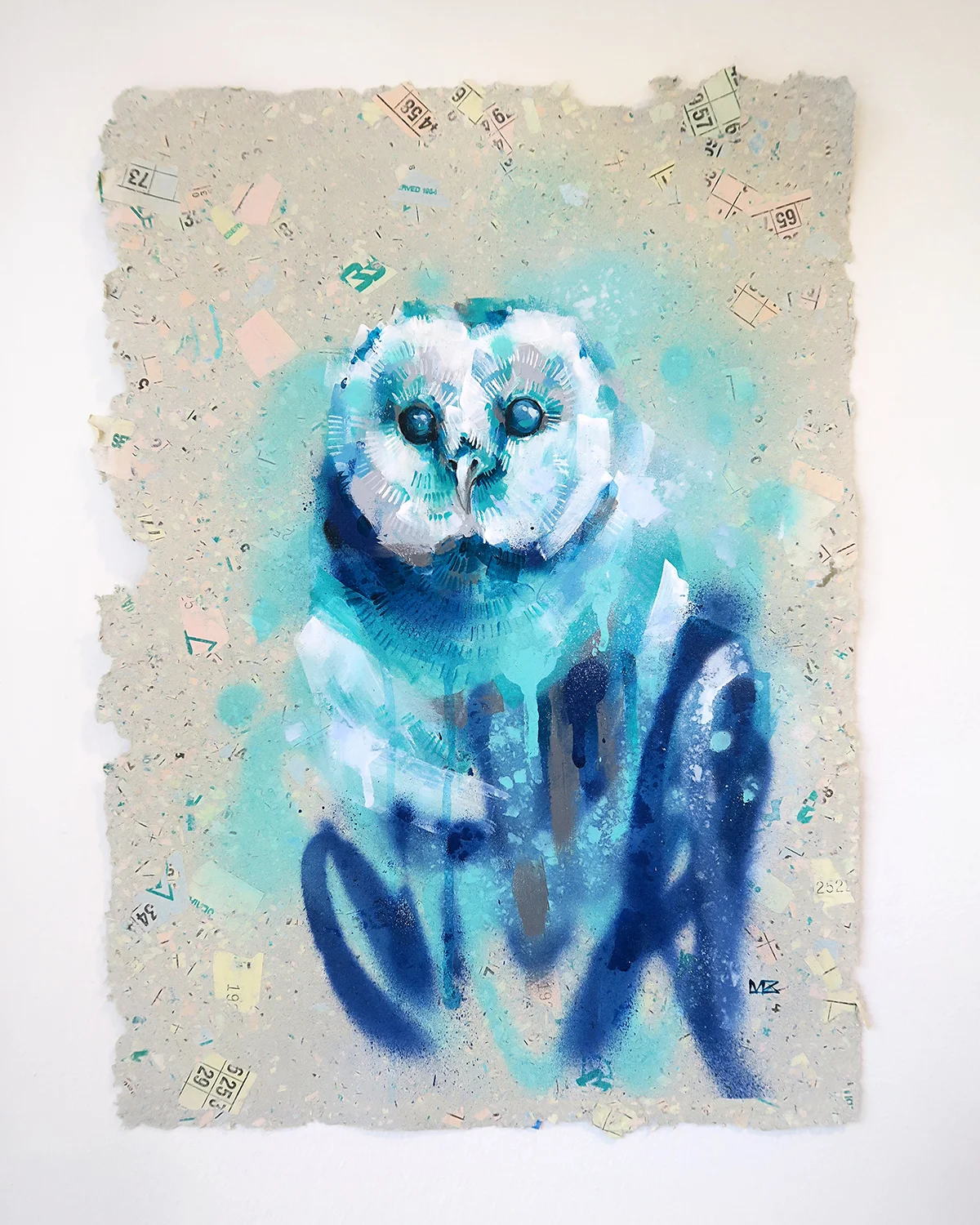 Owl in Blue