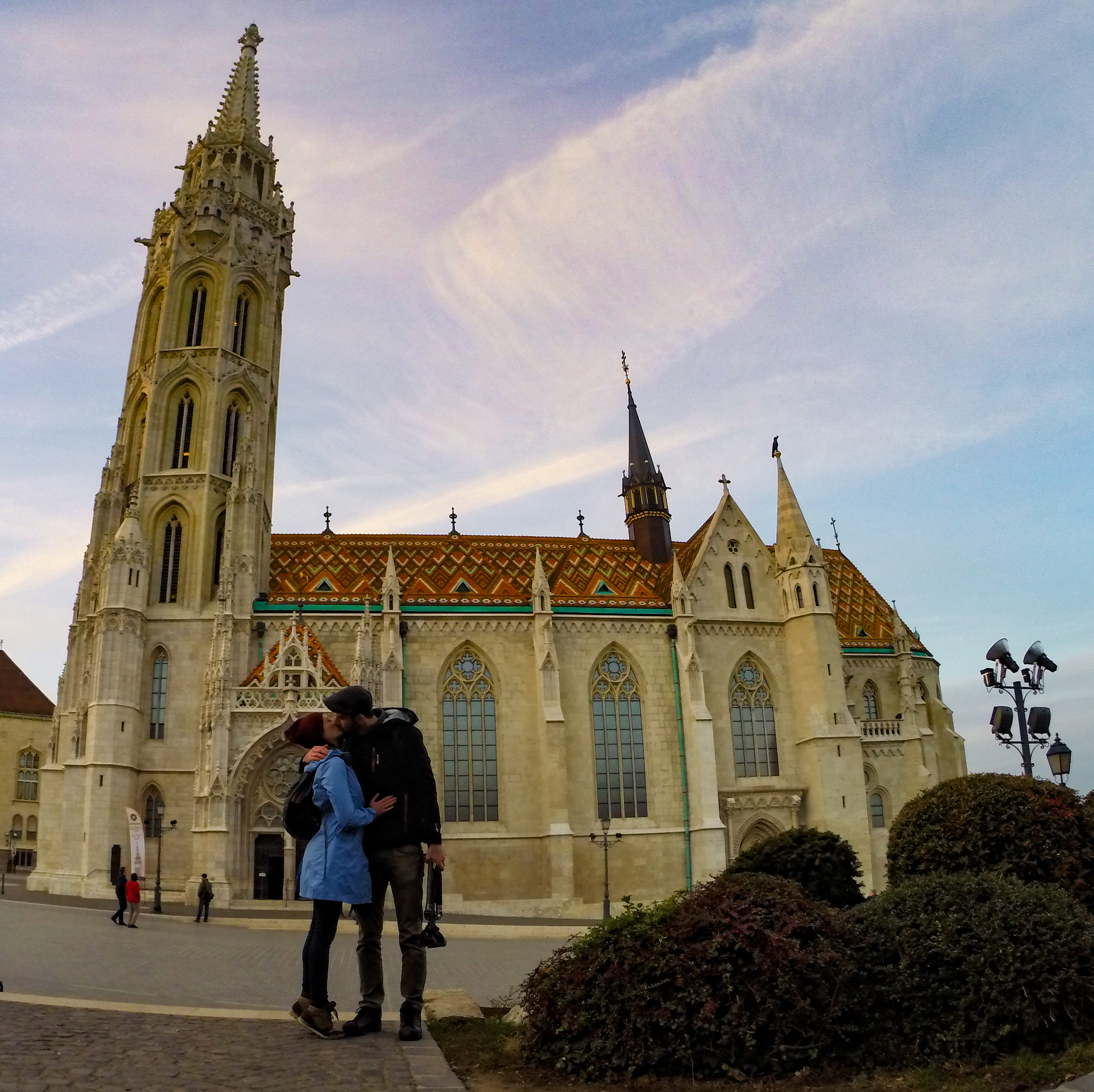 Wrapping a long, successful day of production in Budapest.