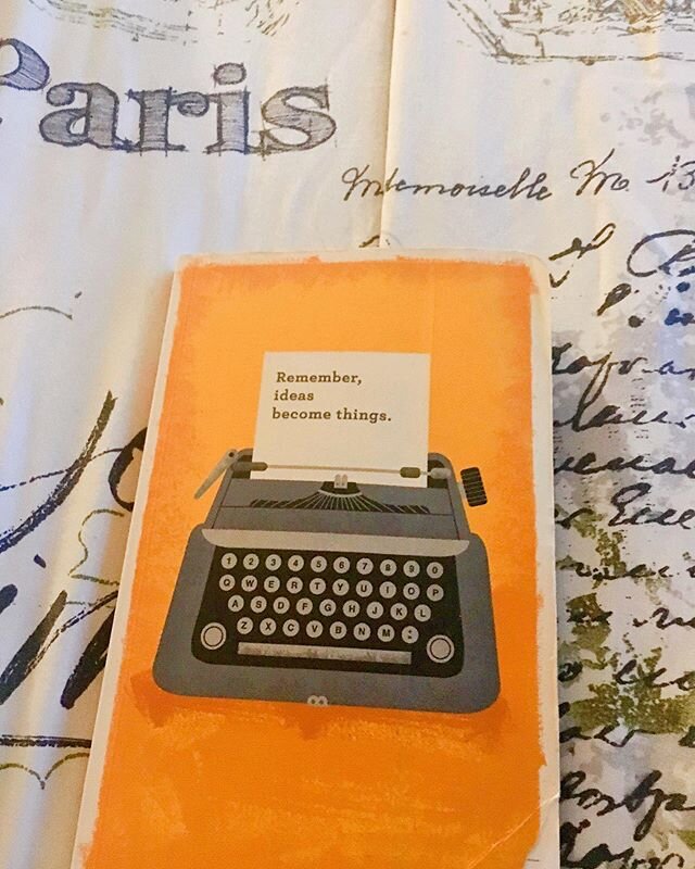 One of my fav journals to keep nearby in case I need to jot down new ideas for fiction stories, blog content, screenplays, and creative projects. Some pages have a one-line description, and other pages have specific details, lengthy descriptions or a