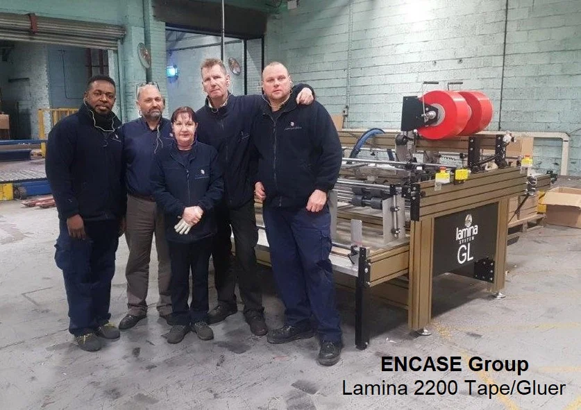 Encase Lamina tape/gluer e-commerce